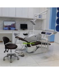 CE Approved High-grade Floor Design Intelligent Disinfection Dental Chair Unit,One Key Intelligent Disinfection System,Intelligent Voice Prompt Italian Waist Support Design ,Handpiece Water Heating System