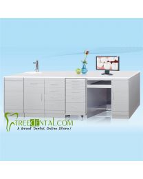 Stainless Steel Combine Cabinet with GZ001C+GZ060B+GD020B+GD010+GZ03 Single Medical Dental cabinet,3040*500*850mm