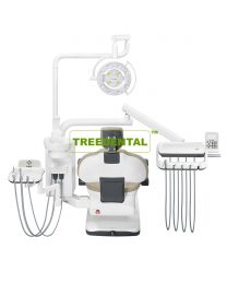 New Dental Chair Unit with LED Operation Lamp，9 programs inter-lock control system，Sewed eco-leather cushion, CE Approved